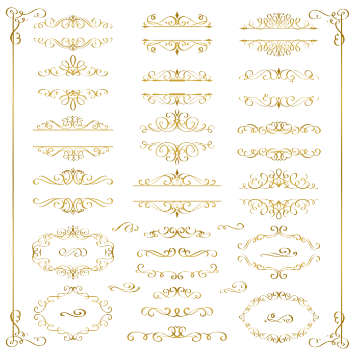 欧式花纹边框古典底纹花边欧美分割线装饰