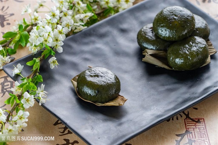 自然美食青团海报