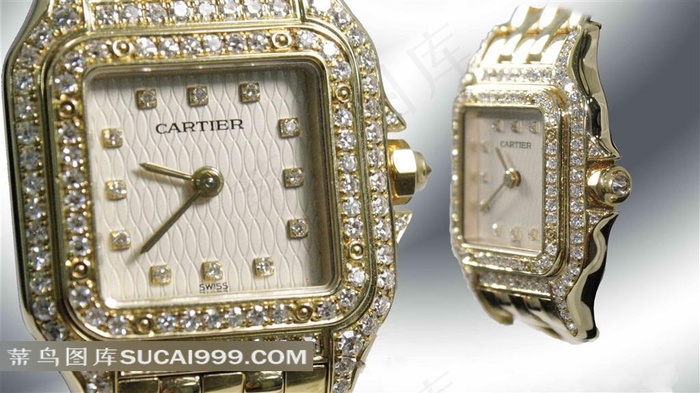 卡地亚时尚钻石手表素材