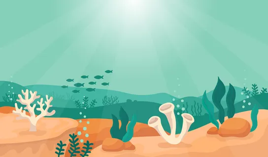 阳光下的卡通海底 阳光下的卡通海底