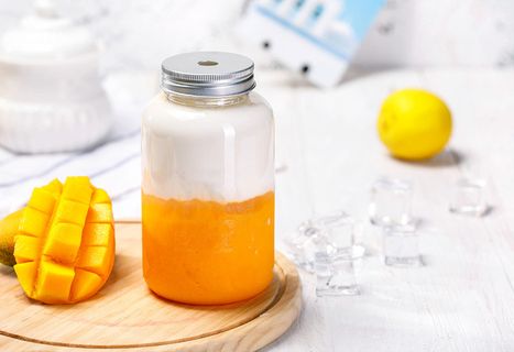 奶茶店水果茶饮品特饮高清图芝士芒芒