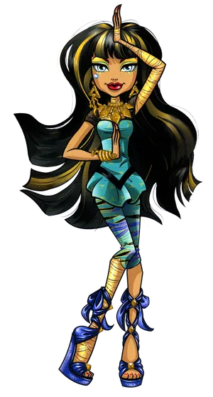 舞蹈女孩卡通简笔