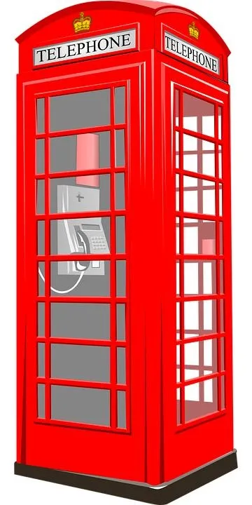 红色电话亭 PNG免抠(360x720)