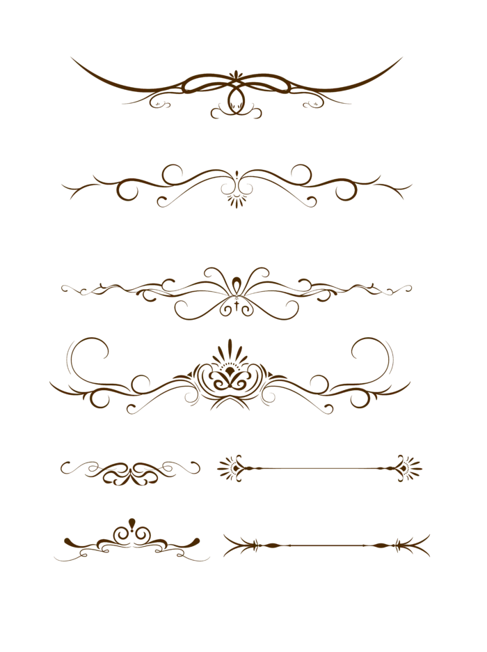 欧式矢量线条边框素材ai矢量模版下载