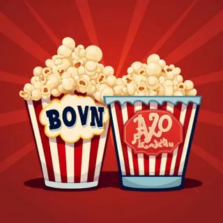 爆米花红色背景