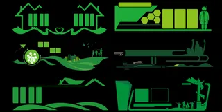 绿色社区文化墙边框展馆展厅文化墙