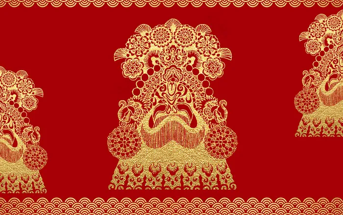 中国风古风国潮祥云旭日背景psd模版下载