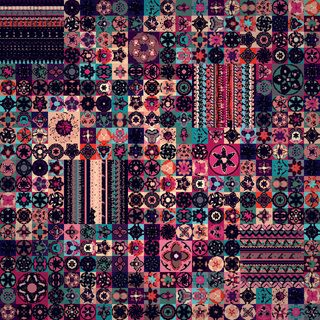 少数民族藏族特色花纹波西米亚风纹理背景图案设计AI矢量图片素材