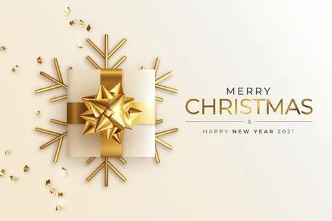 圣诞节圣诞树圣诞老人闪亮装饰电商促销折扣海报