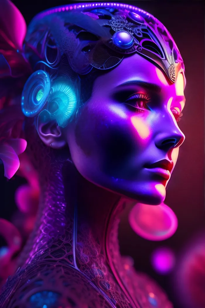 ai机器人未来人类概念画