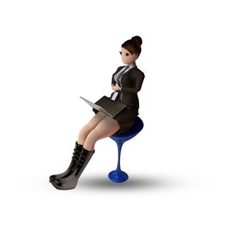 职业人物购物玩偶手办立体办公场景卡通小人元素PNG设计素材模板