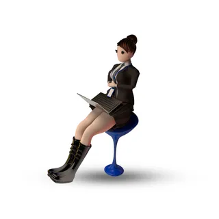 职业人物购物玩偶手办立体办公场景卡通小人元素PNG设计素材模板