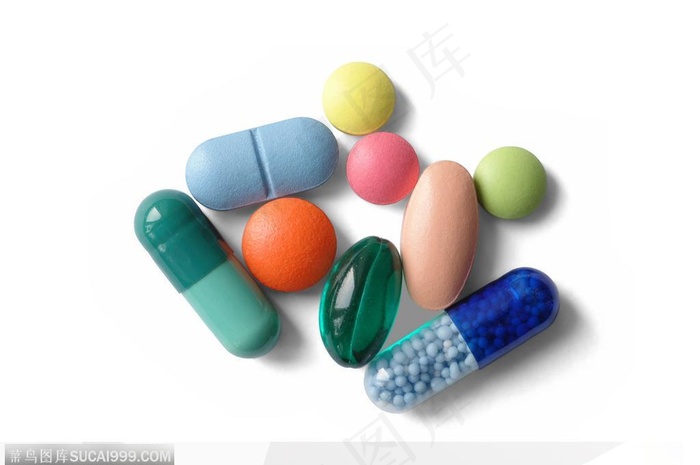 医学药品-蓝色的药片
