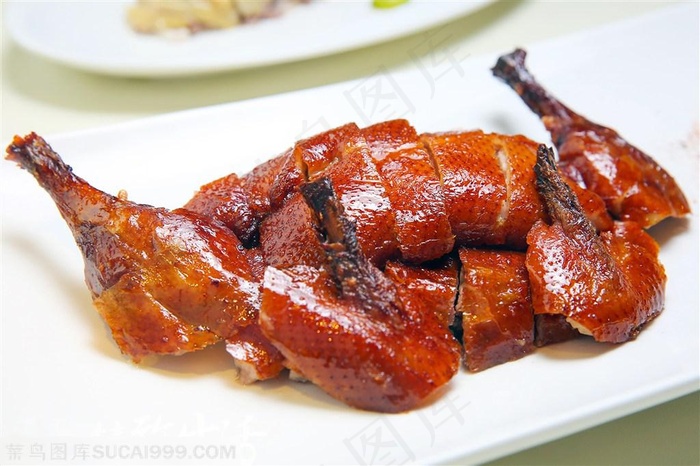 特色脆皮烤鸭美食摄影图片中华美食