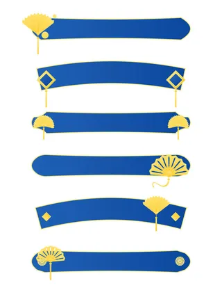 国潮风中式中国古典标题文字文本框边框标题框AI矢量设计素材模板