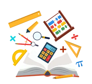 数字 工具 算盘 书本 尺子 数学工具