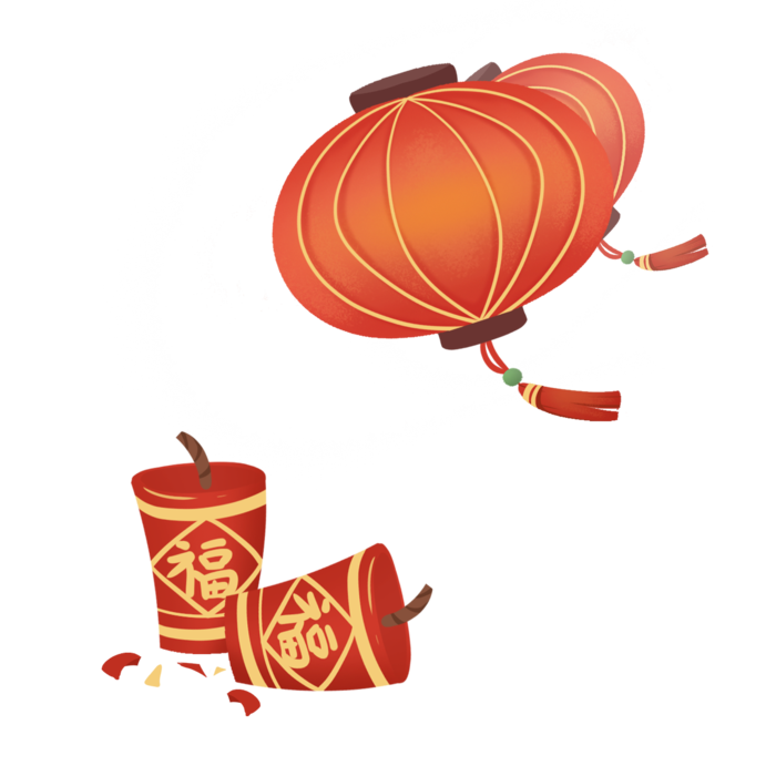 红色烟花爆竹免扣素材