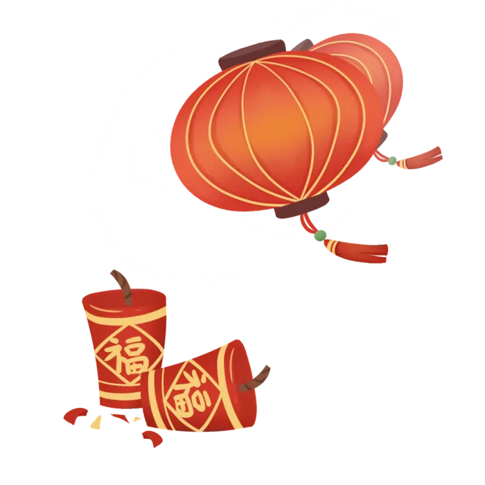 红色烟花爆竹免扣素材
