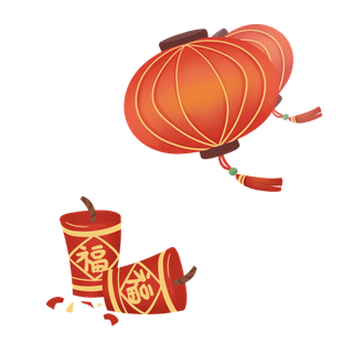 红色烟花爆竹免扣素材