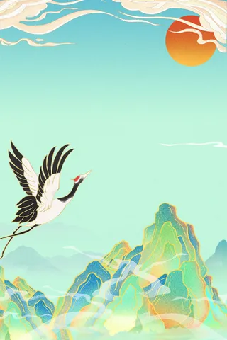 中式古典国潮来袭海报展板宣传背景图PSD设计PS模板素材