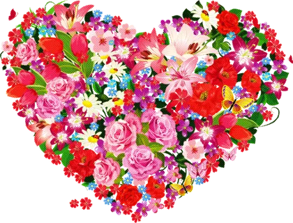爱心组成花朵