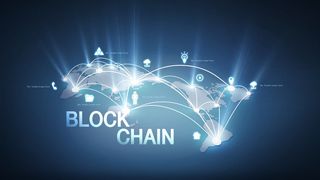 蓝色科技互联网区块链背景