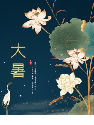 传统节气大暑海报