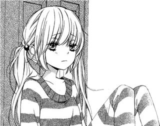 女孩线稿画素材黑白