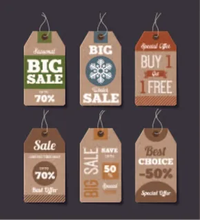 免抠促销吊牌标签