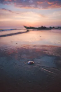 黄昏海滩意境图片 黄昏海滩意境图片
