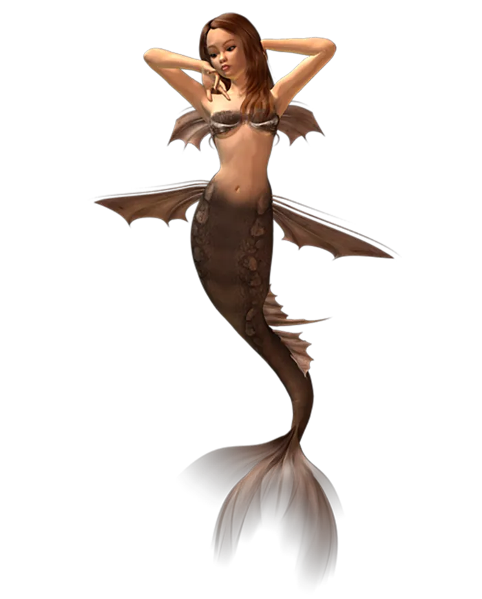 01 (11)免抠 设计 元素 二次元 3d 美人鱼