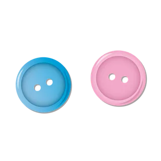 纽扣2颗蓝色和粉色的免扣素材