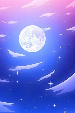 创意渐变简约月亮背景