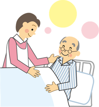 医院看护照顾住院老人