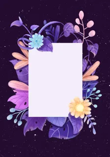 简约创意轻质感扁平风紫色植物海报插画