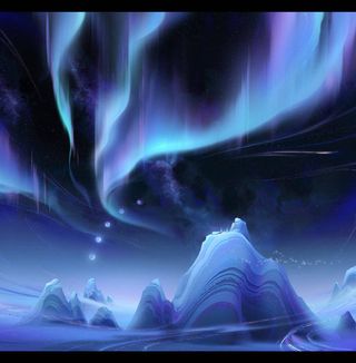 绿色极光壁纸图片