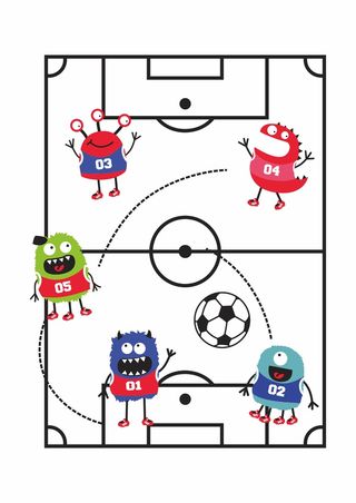 足球战术盘怪兽球员