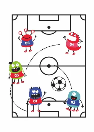 足球战术盘怪兽球员