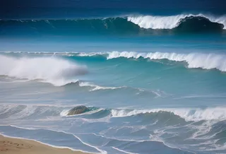 蓝色自然风大海壁纸3