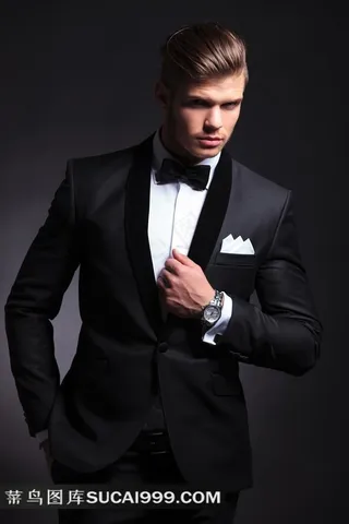 欧美穿西装打蝴蝶结的*帅哥图片