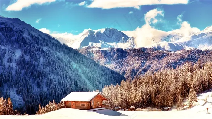 唯美雪山自然风光山水风景图片