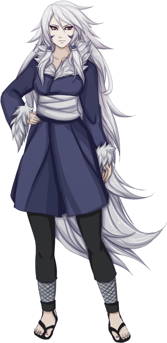 蓝色人物卡通长发