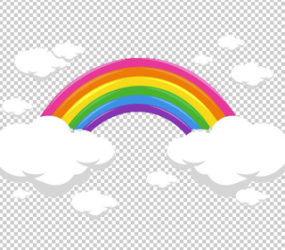 卡通彩虹七种颜色