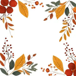 秋天叶子边框免抠