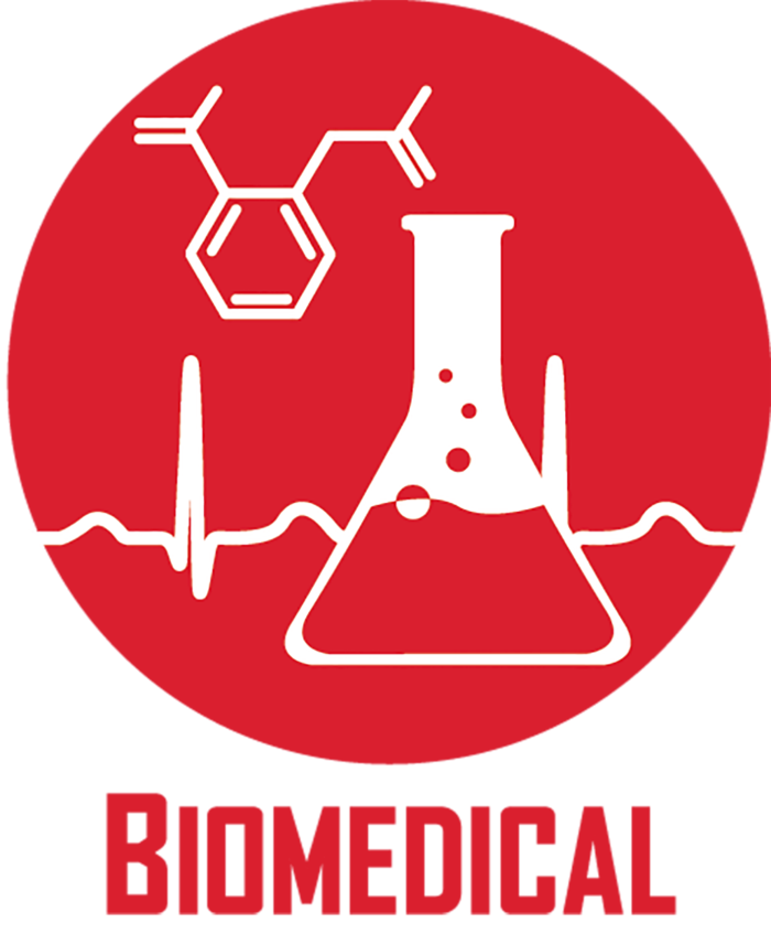 红色圆形卡通化学组织logo