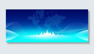 蓝色科技展会背景PSD素材