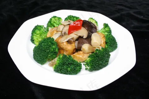家常菜|美食|菜谱|菜单|0601面筋双菇 家常菜|美食|菜谱|菜单|0601面筋双菇