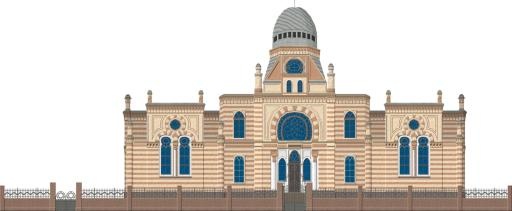 犹太教堂 PNG免抠(1390x575)