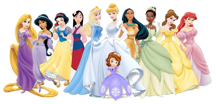 卡通人物迪士尼公主系列免抠贴图白雪公主睡美人灰姑娘PNG素材