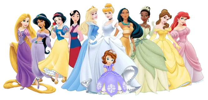 卡通人物迪士尼公主系列免抠贴图白雪公主睡美人灰姑娘PNG素材